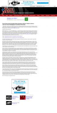 Forex Peace Army | Cash Out Goal Money Management Principle in The State Journal (Charleston, WV) Money Management with Goal The State Journal (Charleston, WV) by Forex Peace Army