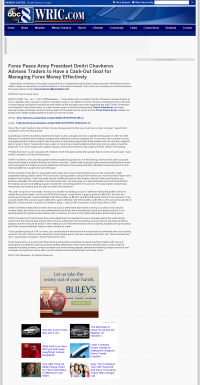Forex Peace Army | Cash Out Goal Money Management Principle in WRIC ABC-8 (Richmond, VA) Money Management with Goal WRIC ABC-8 (Richmond, VA) by Forex Peace Army
